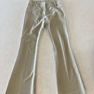 Elegant Light Olive Green Women's Trousers